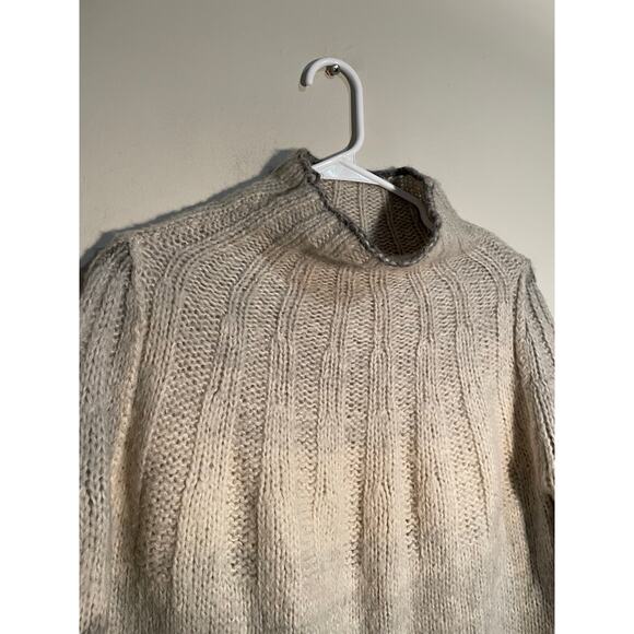 Anthropologie Gray Perri Ombré Wool and Alpaca Turtleneck Sweater Size Small - Picture 3 of 13